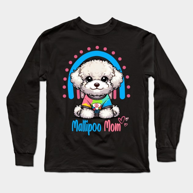 Maltipoo Mom Long Sleeve T-Shirt by JessArty